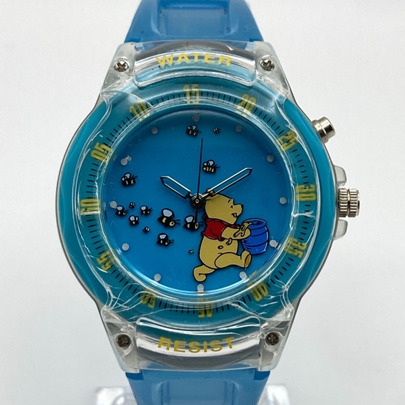 Disney Accessories - Disney Winnie the Pooh Women's Watch 37mm Light Up Blue WR 30M New Battery 9"